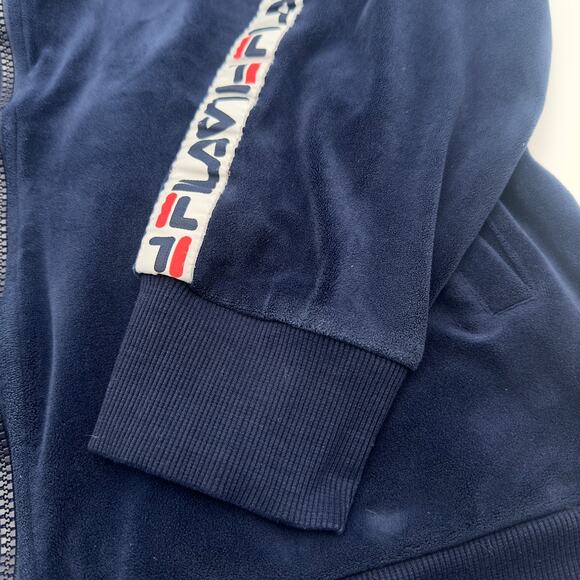 Vtg Velour FILA Track Suit Full Zip Top XL Woman Retro w/LOGO 90s comfortable - Picture 5 of 16